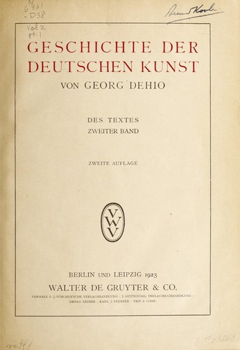 Geschichte der deutschen Kunst