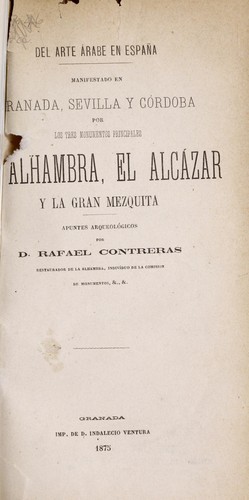 Del arte Ã¡rabe en EspaÃ±a
