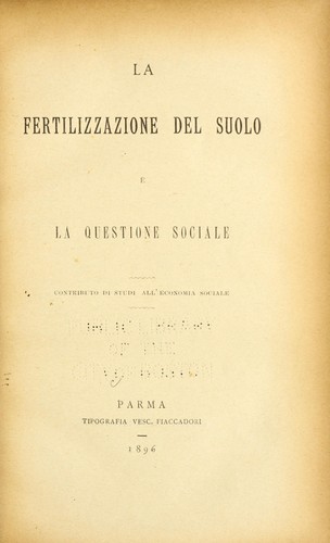 La fertilizzazione del suolo e la questione sociale