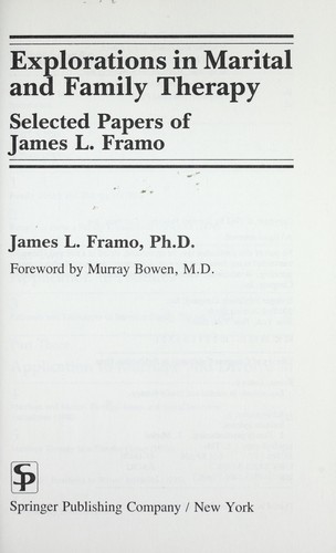 Explorations in marital and family therapy
