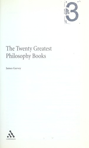 TWENTY GREATEST PHILOSOPHY BOOKS