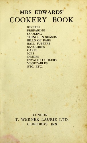 Mrs. Edwards' cookery book