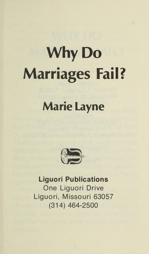 Why do marriages fail?