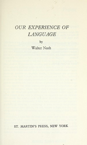 Our experience of language