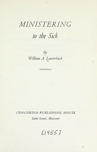 Ministering to the sick