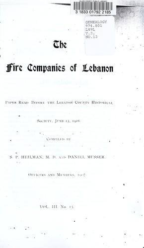 The fire companies of Lebanon