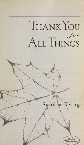 Thank you for all things