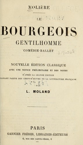 Le bourgeois gentilhomme