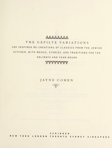 The gefilte variations