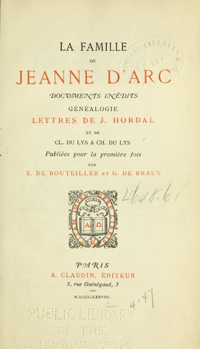 La famille de Jeanne d'Arc