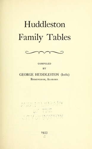Huddleston family tables