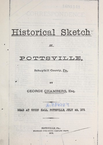 Historical sketch of Pottsville