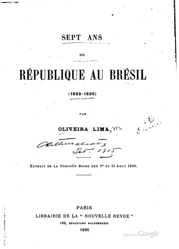 Sept ans de République au Brésil