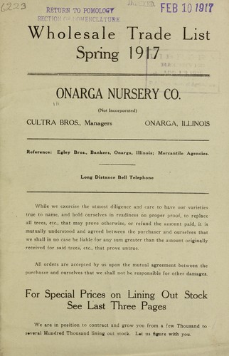Wholesale trade list