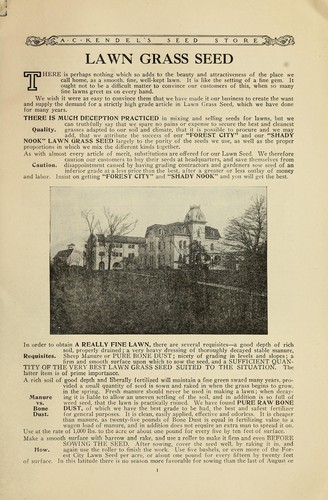 Kendel's seeds, plants and bulbs