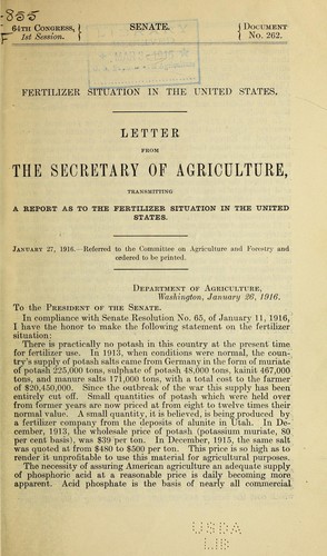 Fertilizer situation in the United States