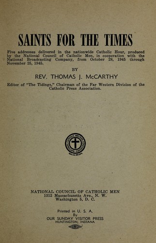 Saints for the times