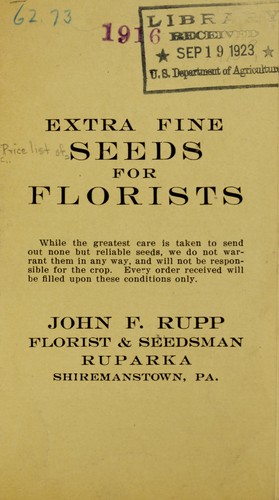 Extra fine seeds for florists