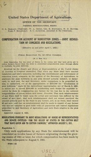 Compensation on account of noncotton zones