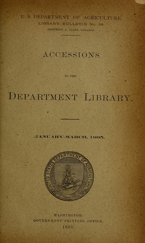 Accessions to the Department Library