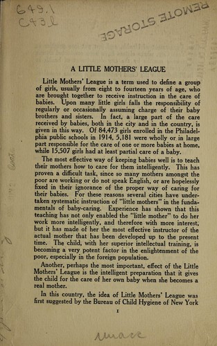 Little Mother's League