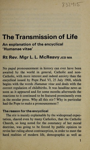 The transmission of life