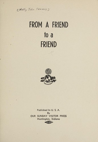 From a friend to a friend