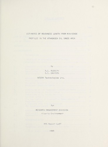 Estimates of roughness length from minisonde profiles in the Athabasca oil sands area