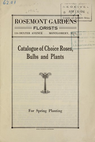 Catalogue of choice roses, bulbs and plants