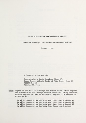 Video distribution demonstration project