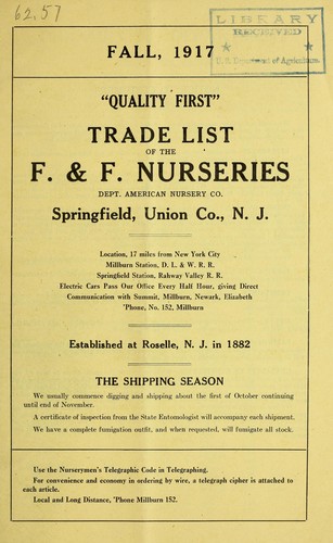 Trade list of the F. & F. Nurseries