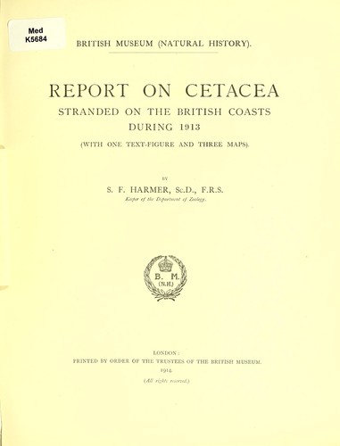 Report on cetacea stranded on the British coasts during 1913