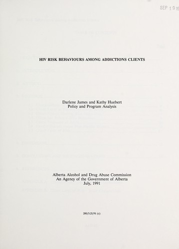 HIV risk behaviours among addictions clients