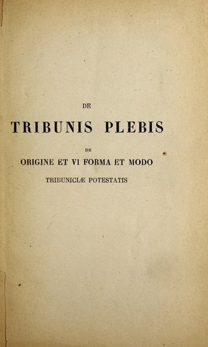 De tribunis plebis