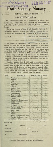 Erath County Nursery [catalog]