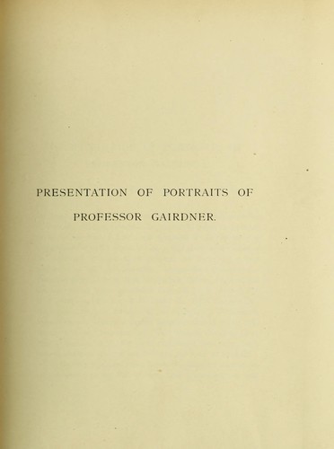Presentation of portraits of Professor Gairdner