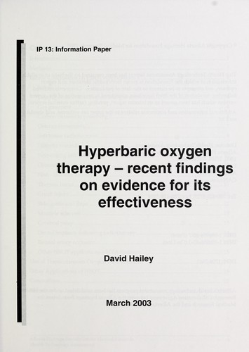 Hyperbaric oxygen therapy