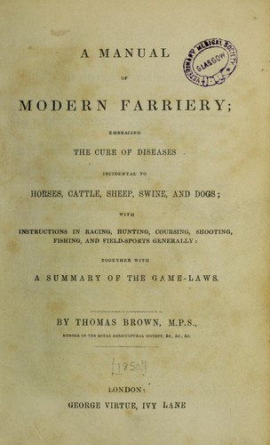 A manual of modern farriery