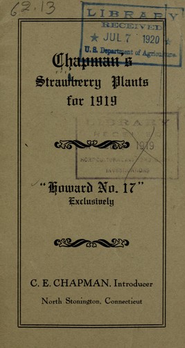 Chapman's strawberry plants for 1919
