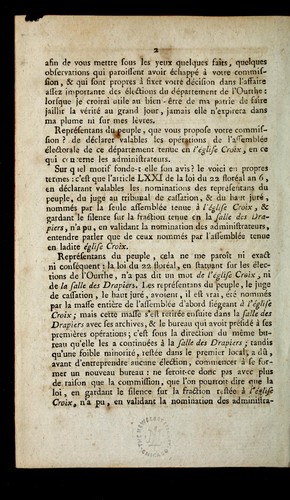 Opinion de Laurent-Franc ʹois Dethier, de pute  de l'Ourthe, sur les e lections de ce de partement