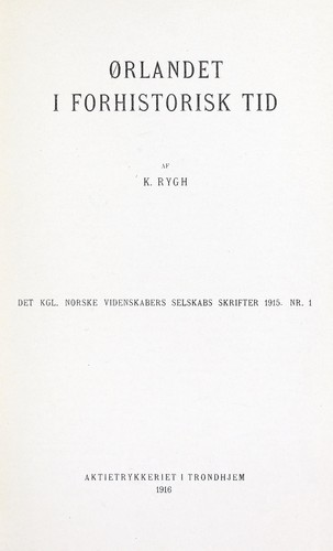Ørlandet i forhistorisk tid