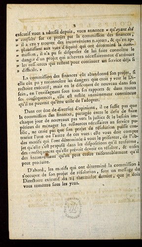 Rapport fait au nom de la Commission des finances par Defermon