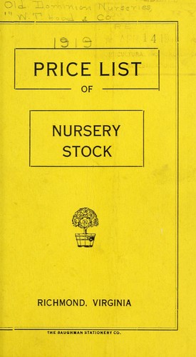 Price list of nursery stock