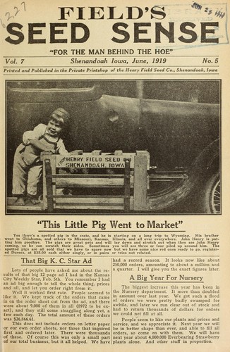 Field's seed sense "for the man behind the hoe"