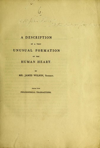 A description of a very unusual formation of the human heart