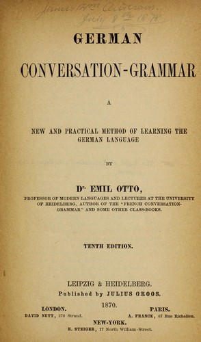 German conversation grammar