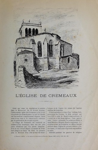 L'église de Cremeaux / par Noël Thiollier