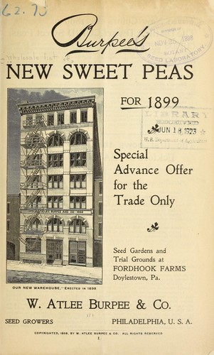 Burpee's new sweet peas for 1899