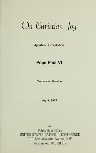 On Christian joy