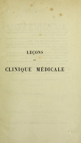 Le©ʹons de clinique m©♭dicale faites ©  l'H©þpital Lariboisi©·re